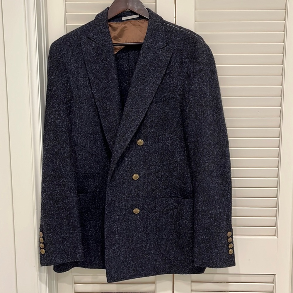 NWT Brunello Cucinelli Navy Blazer Coat